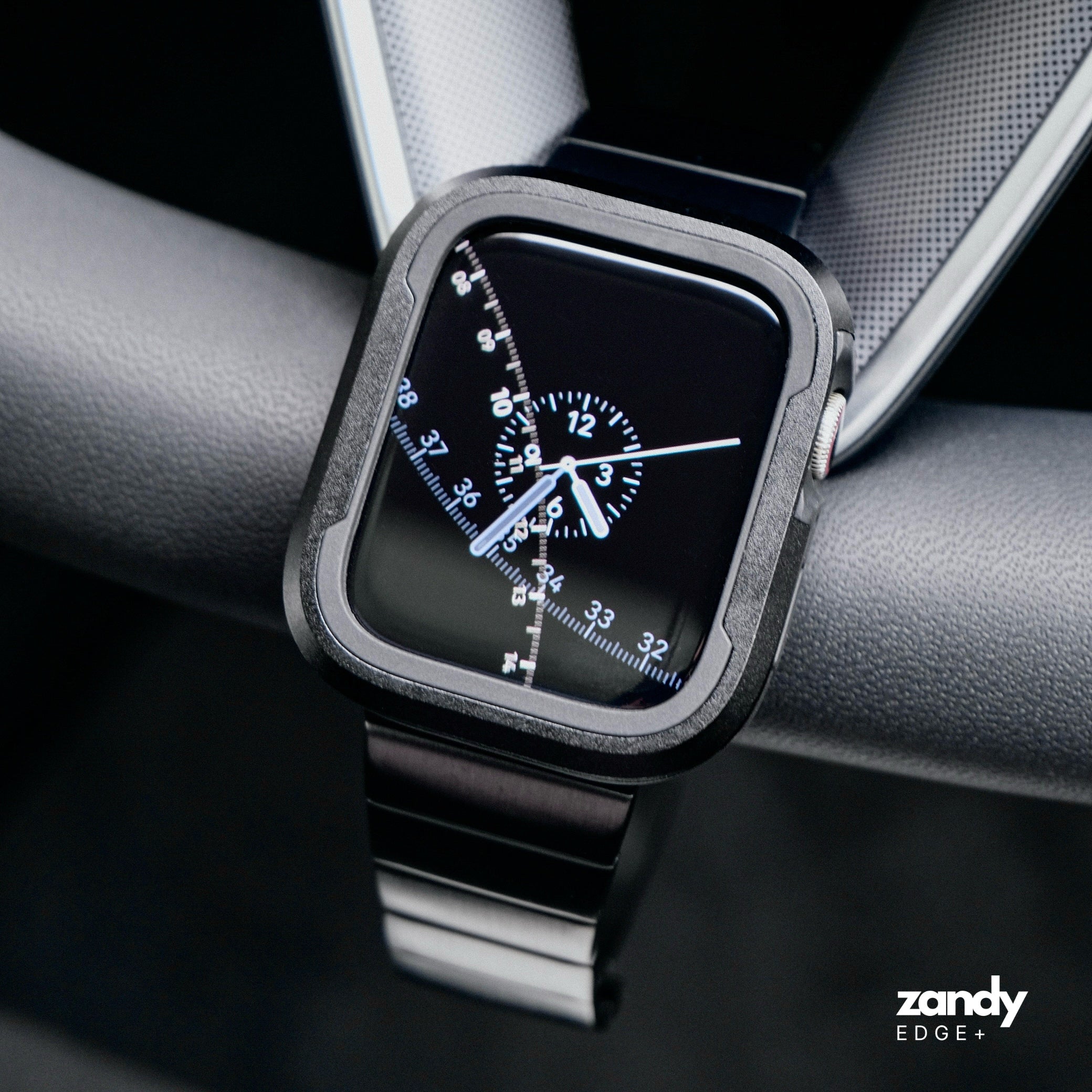 《EDGE+》【SET】B065/C012  Apple Watch エフォートレスブレスバンドBK＋ツートンフレームケースBK サブ画像