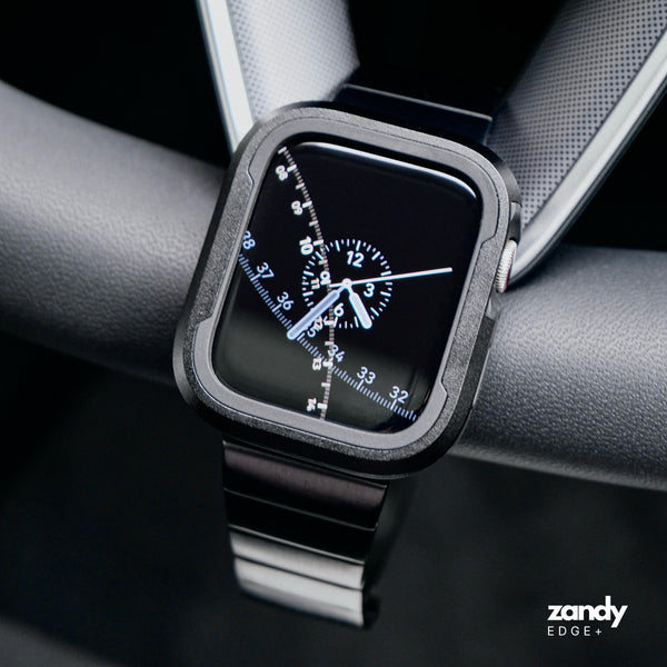 《EDGE+》【SET】B065/C012  Apple Watch エフォートレスブレスバンドBK＋ツートンフレームケースBK