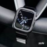 《EDGE+》【SET】B065/C012  Apple Watch エフォートレスブレスバンドBK＋ツートンフレームケースBK