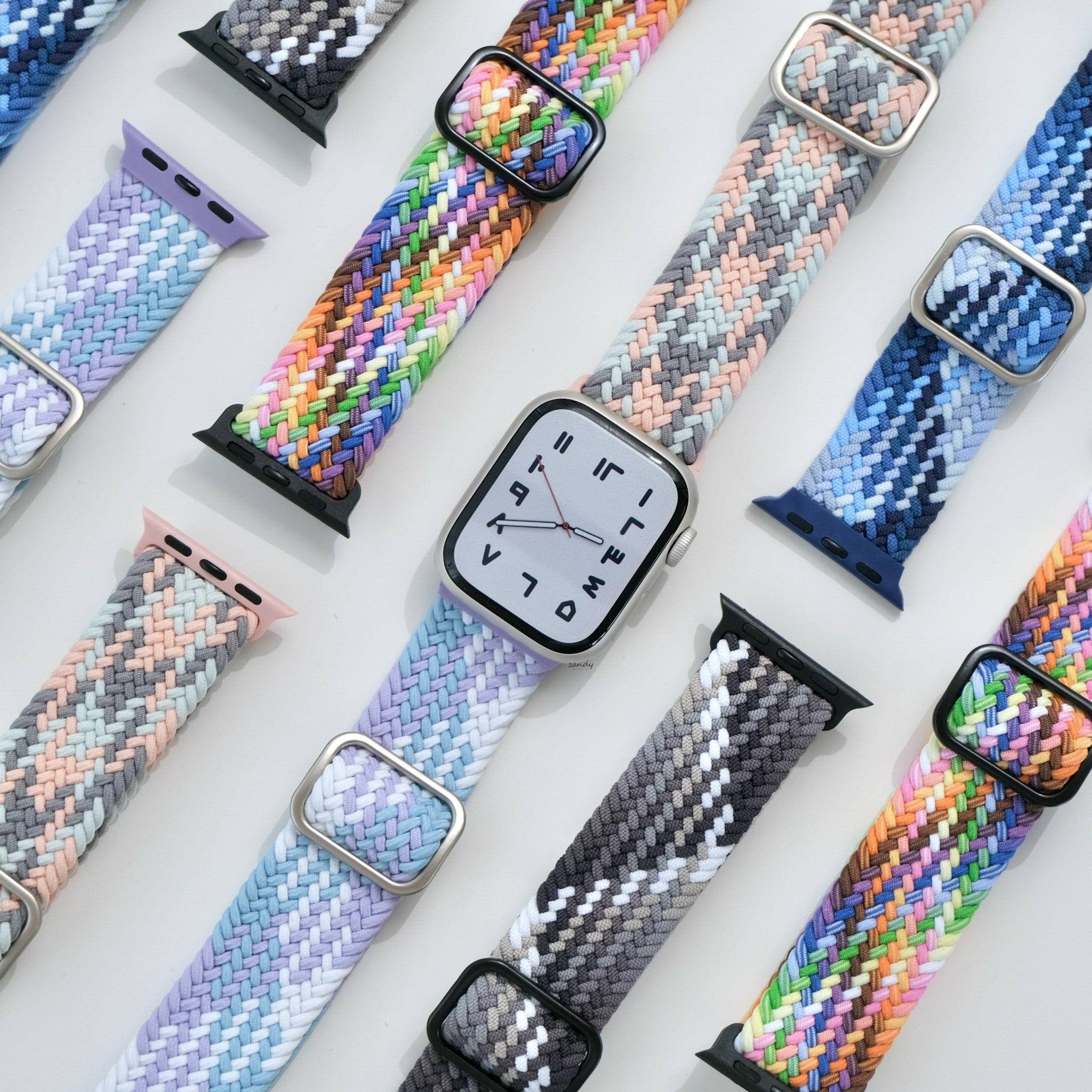 【マルチ編み込みナイロンループ】B011 アップルウォッチバンド ナイロンベルト 編み込みループ Apple Watch メイン画像