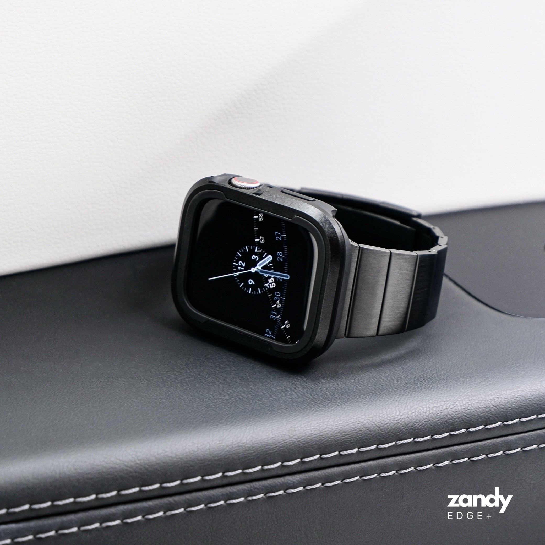 《EDGE+》【SET】B065/C012  Apple Watch エフォートレスブレスバンドBK＋ツートンフレームケースBK メイン画像