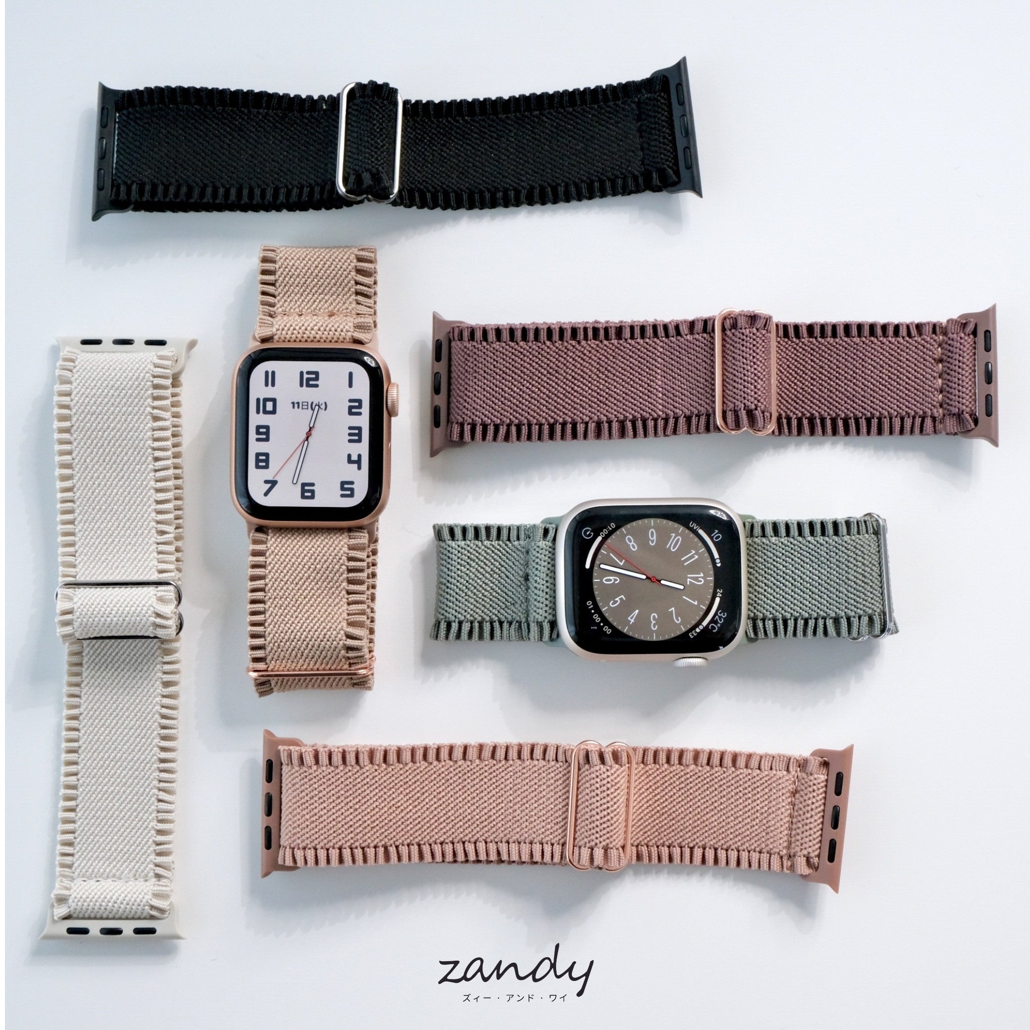 【プリーツナイロンループ】アップルウォッチバンド ナイロンベルト Apple Watch サブ画像
