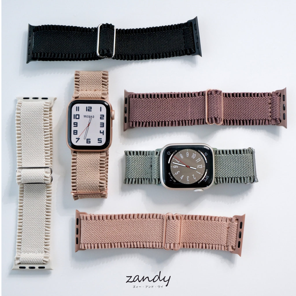 【プリーツナイロンループ】アップルウォッチバンド ナイロンベルト Apple Watch