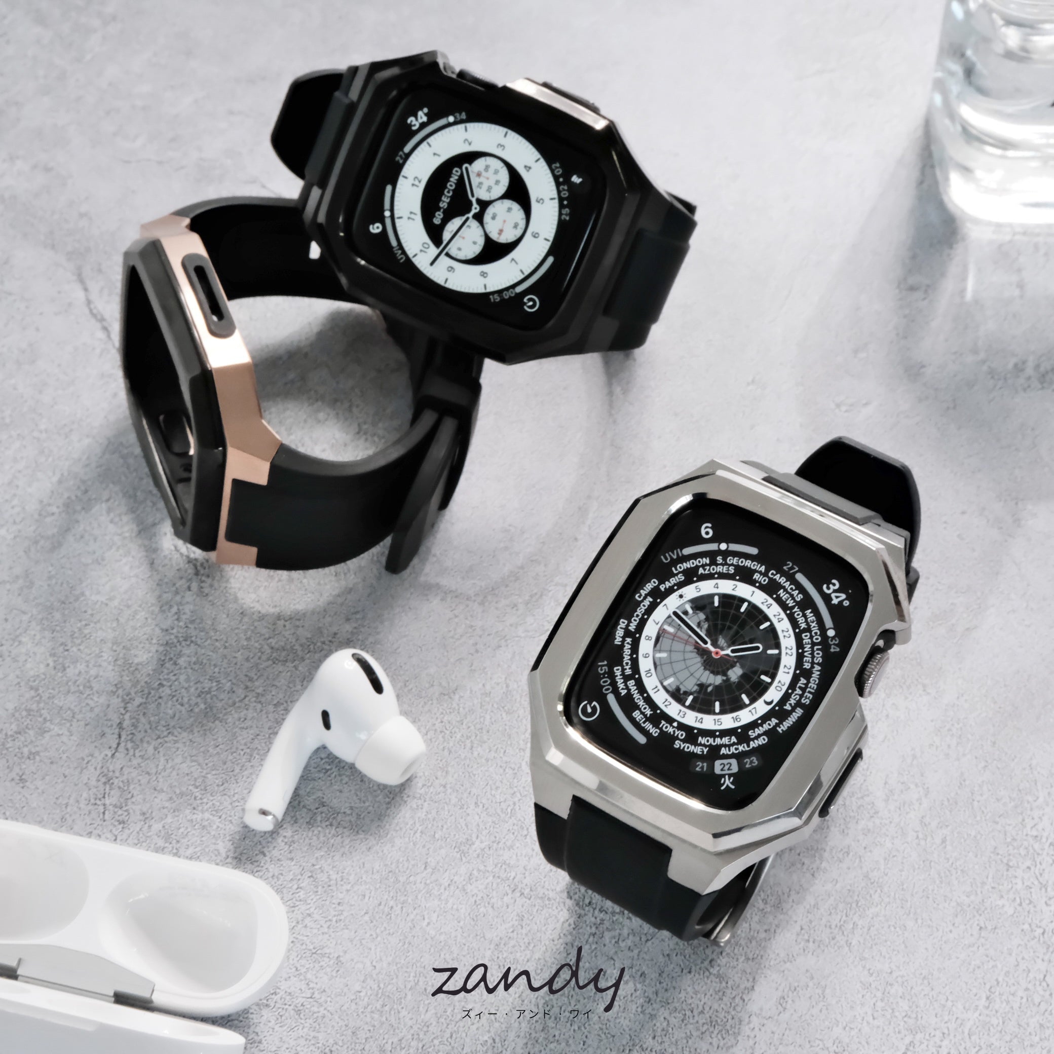 【ステンレスフレーム一体式バンド】アップルウォッチバンド 一体式ベルト Apple Watch サブ画像