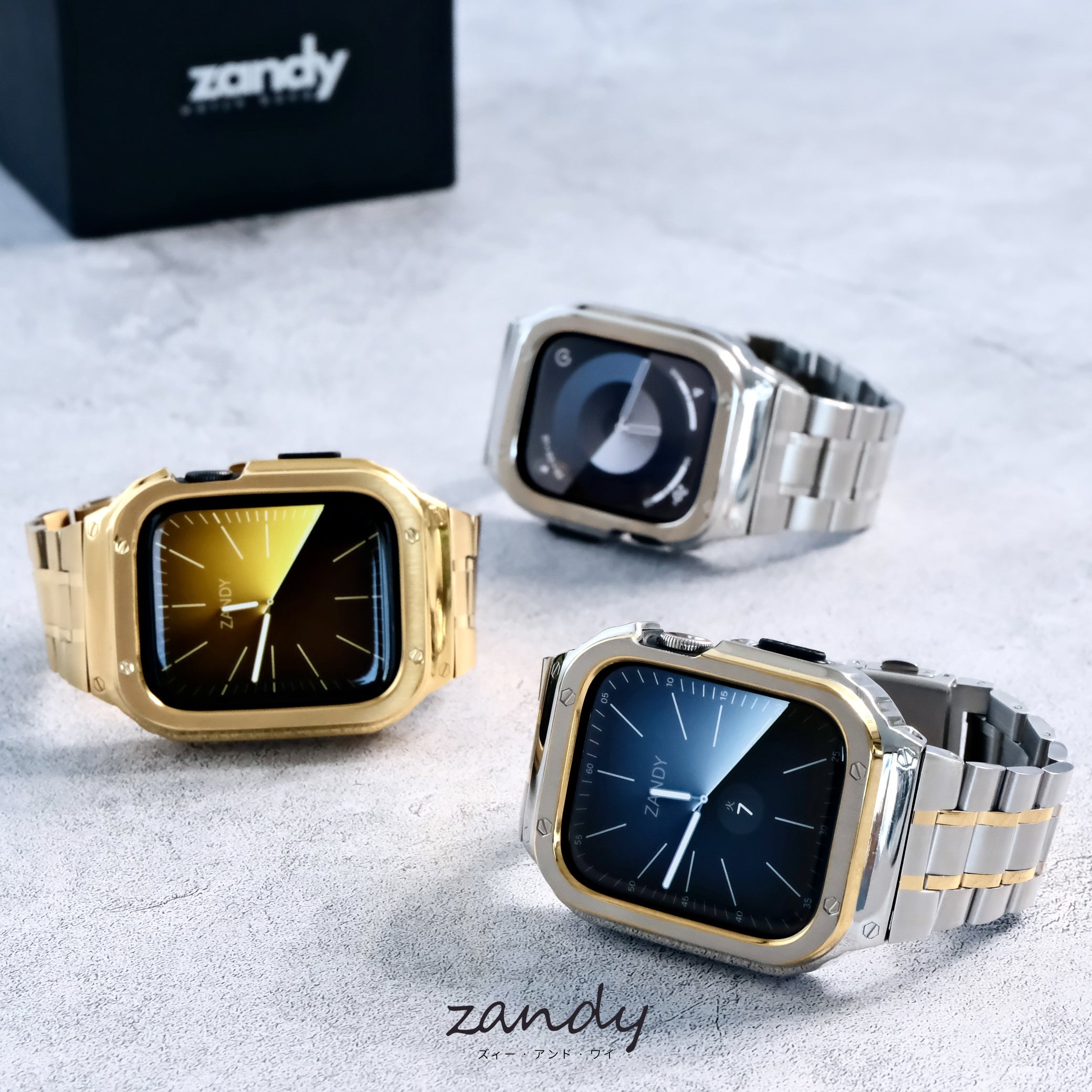 【ステンレス一体式バンド】ステンレスケース+ステンレスベルト一体式  Apple Watch サブ画像