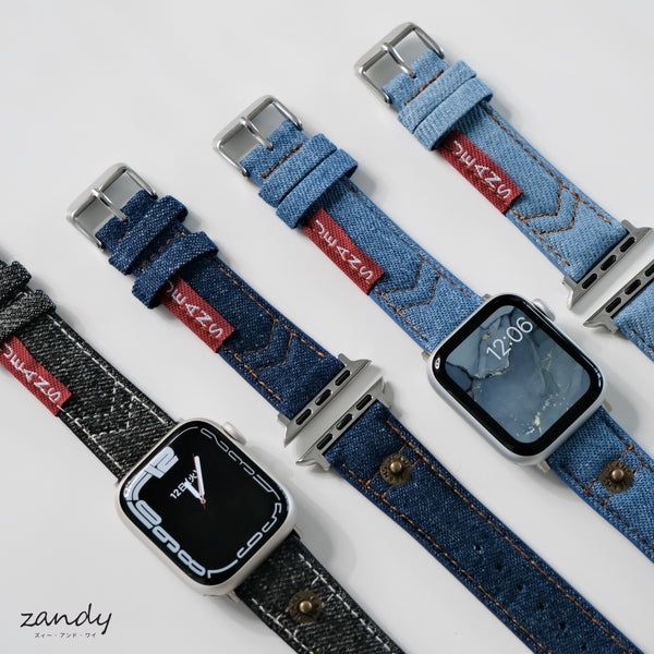 【デニムレザーバンド】アップルウォッチバンド デニム&レザーベルト Apple Watch