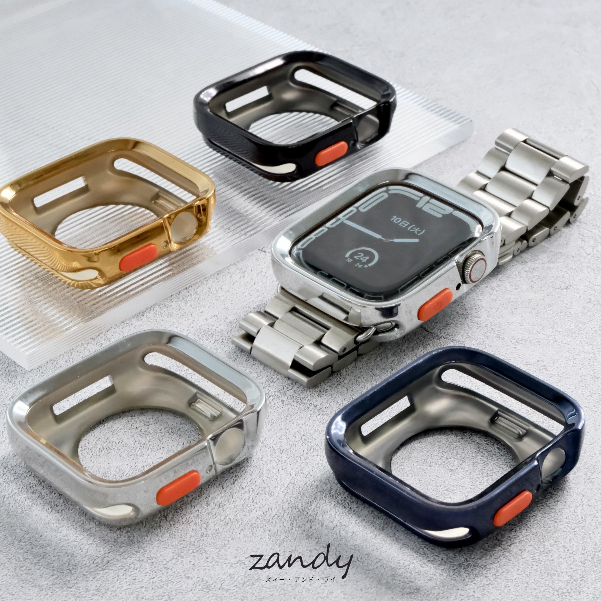 メッキタイプ！【スクエアソフトフレームケース】アップルウォッチカバー ソフトフレーム Apple Watch