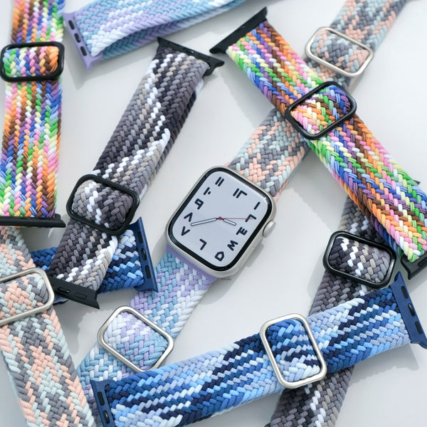 【マルチ編み込みナイロンループ】B011 アップルウォッチバンド ナイロンベルト 編み込みループ Apple Watch