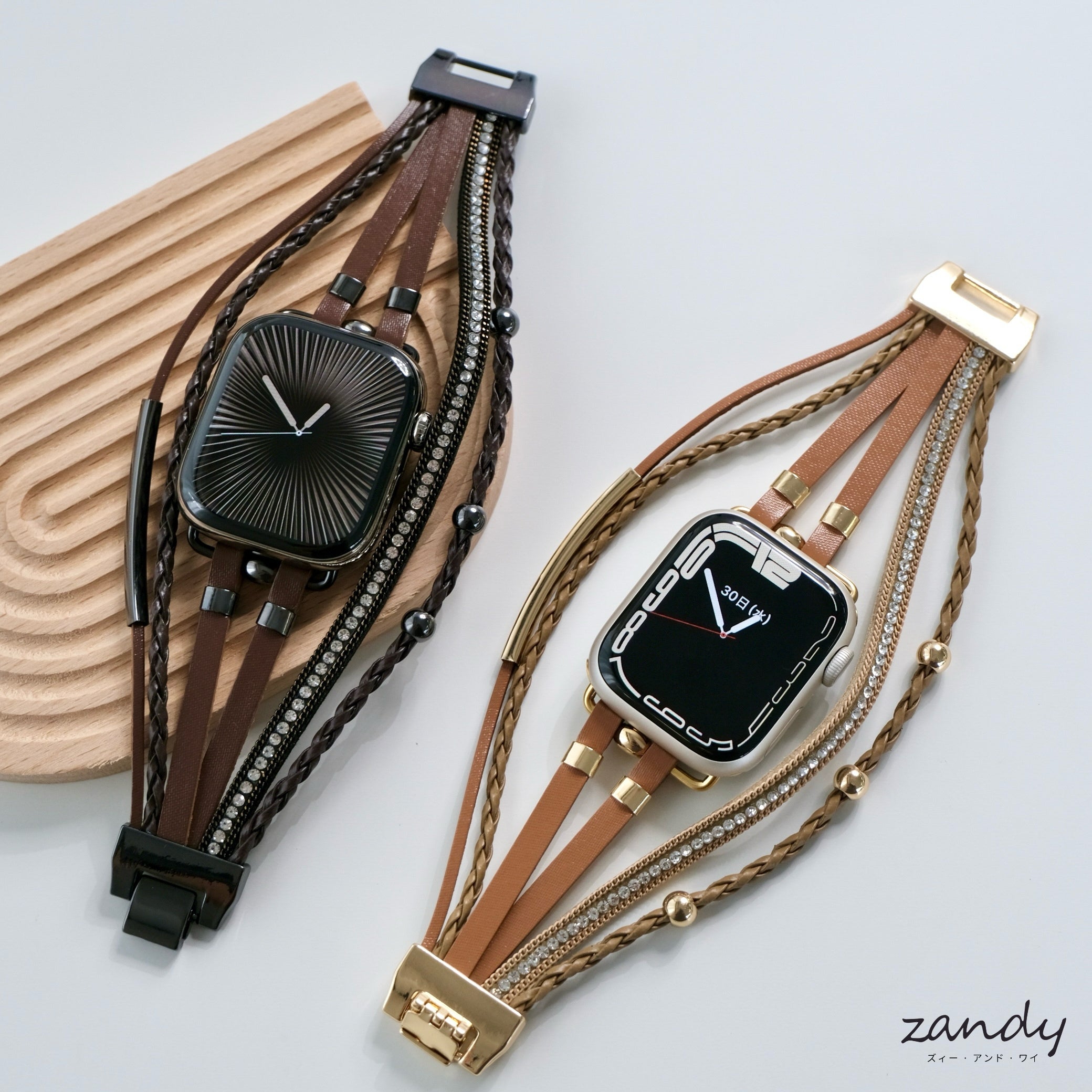 新色追加！【レザーブレスレットバンド】B003 アップルウォッチバンド 革ブレスレットベルト ハンドメイド  Apple Watch