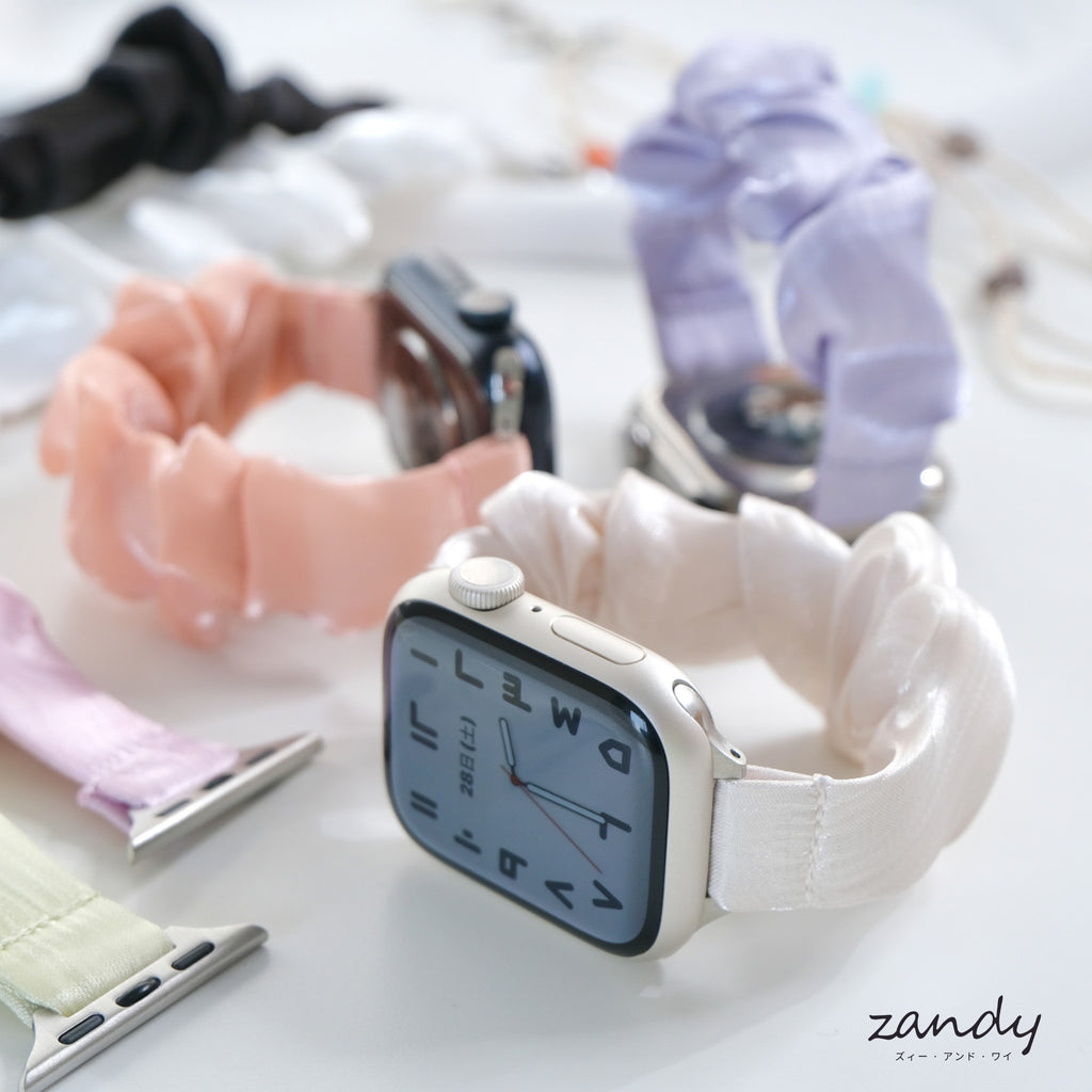 【サテンシュシュバンド】B075 アップルウォッチバンド シュシュベルト Apple Watch