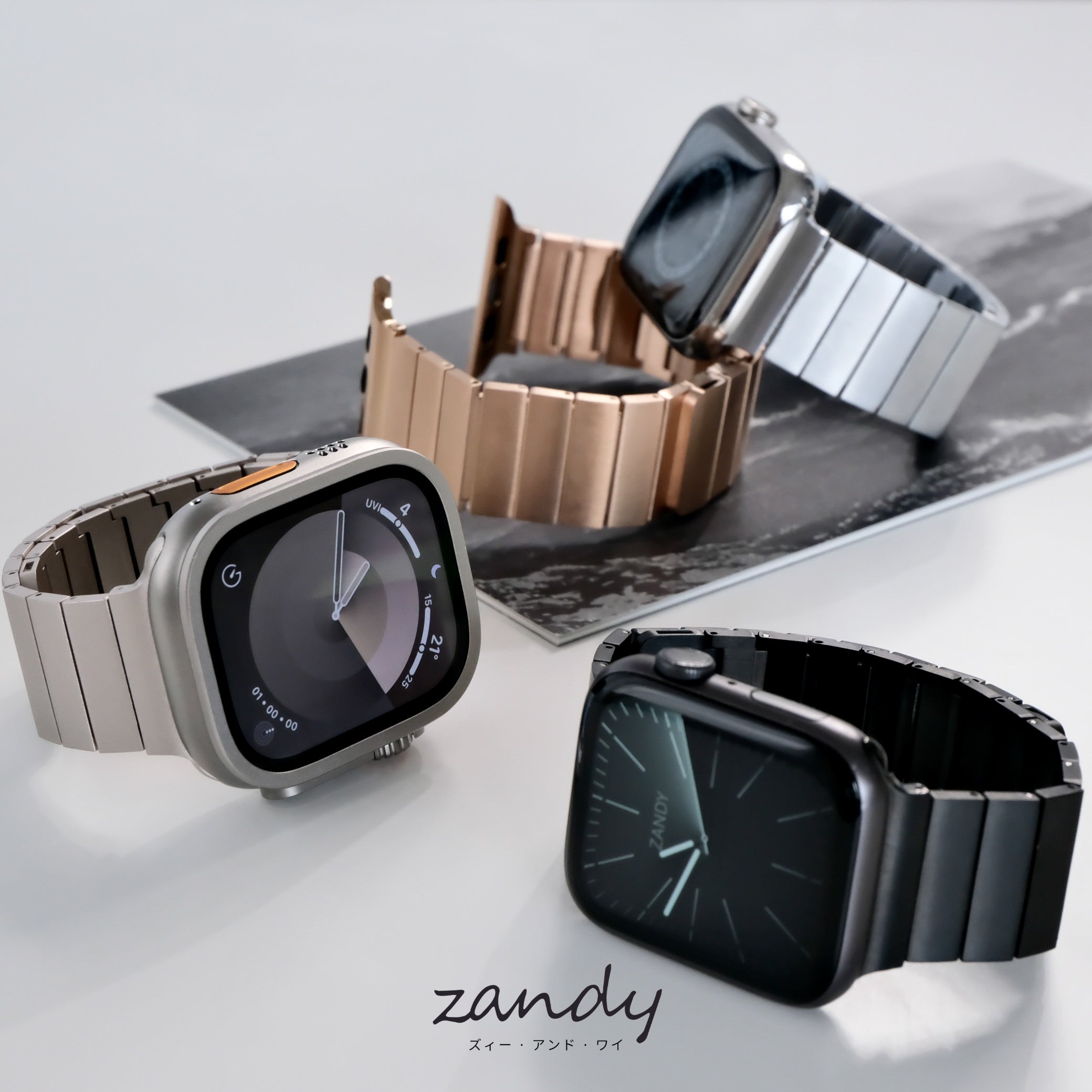 【マグネットリンクブレスバンド】B010 アップルウォッチバンド マグネット留めステンレスベルト Apple Watch サブ画像