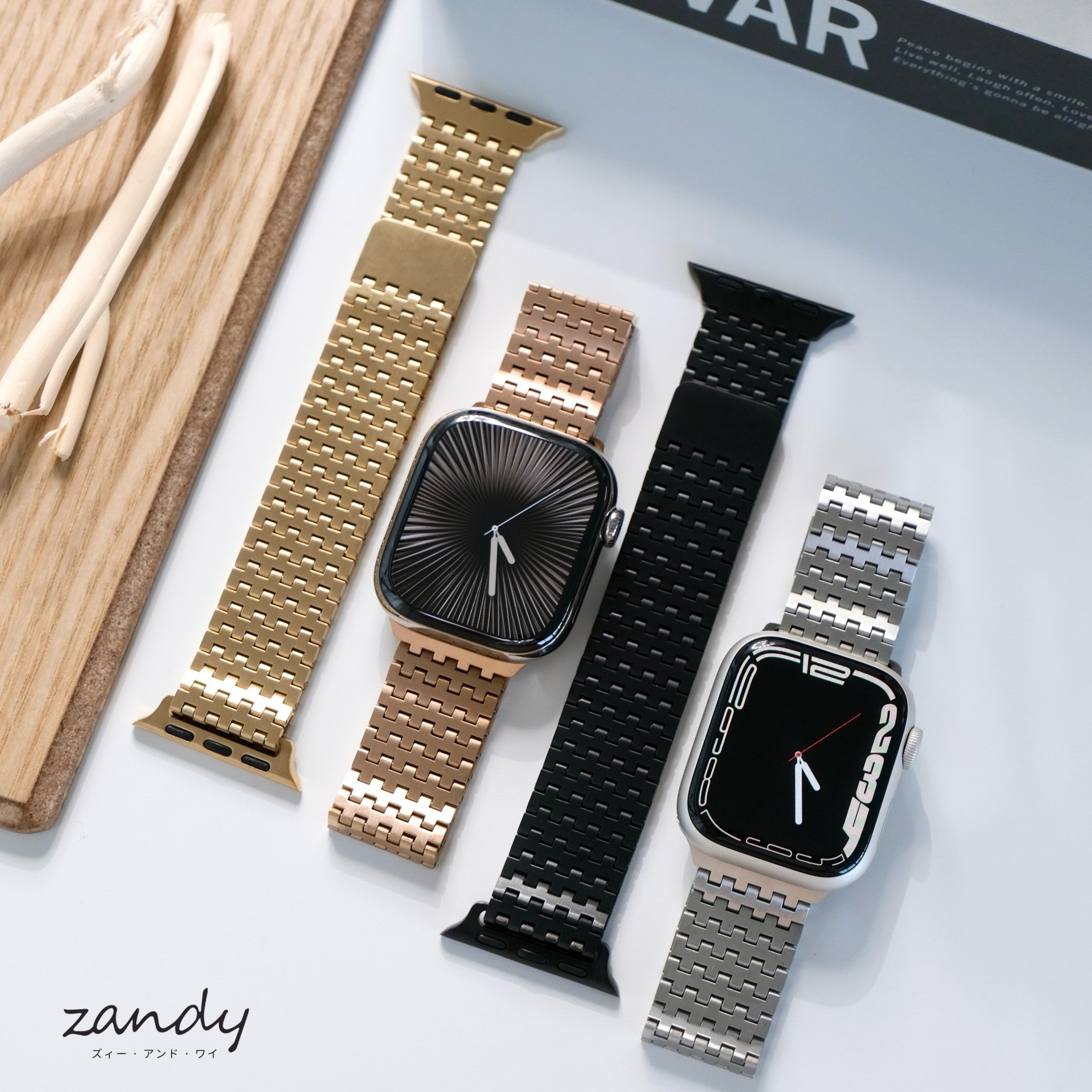 【モザイクループバンド】B068 アップルウォッチバンド マグネット ステンレスベルト Apple Watch