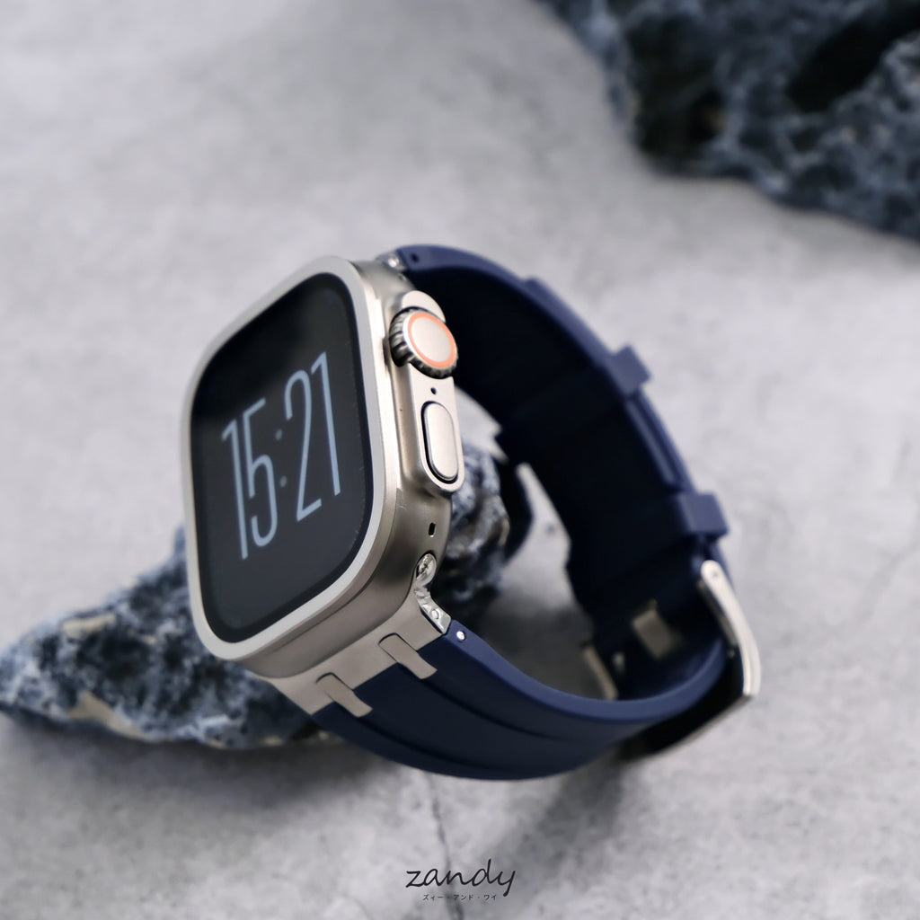 【メタルシリコンバンド】アップルウォッチバンド シリコンデザインベルト  Apple Watch