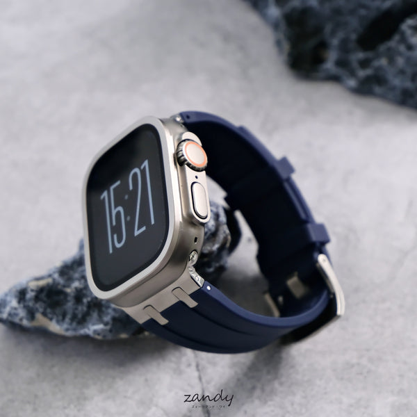 【メタルシリコンバンド】アップルウォッチバンド シリコンデザインベルト  Apple Watch
