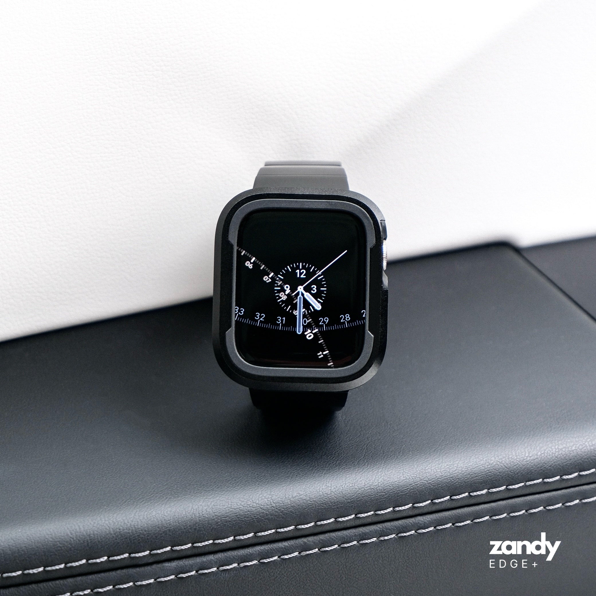 《EDGE+》【SET】B065/C012  Apple Watch エフォートレスブレスバンドBK＋ツートンフレームケースBK