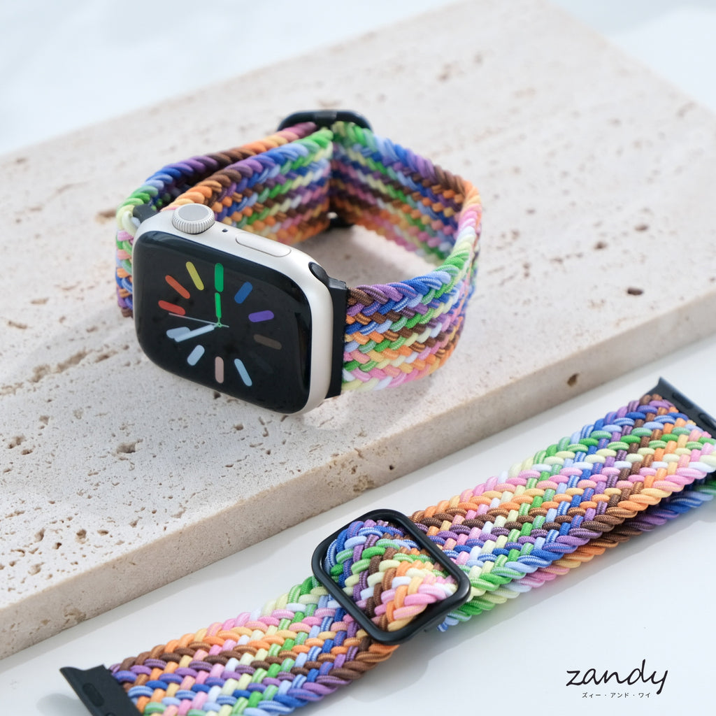 【マルチ編み込みナイロンループ】B011 アップルウォッチバンド ナイロンベルト 編み込みループ Apple Watch