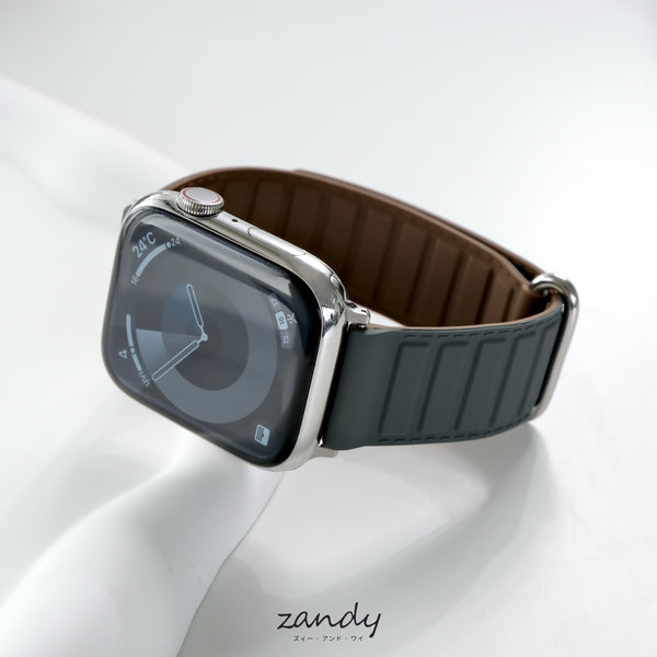 【メタリックシリコンループ②】アップルウォッチバンド マグネットシリコンベルト Apple Watch
