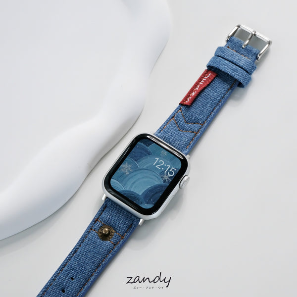 【デニムレザーバンド】アップルウォッチバンド デニム&レザーベルト Apple Watch