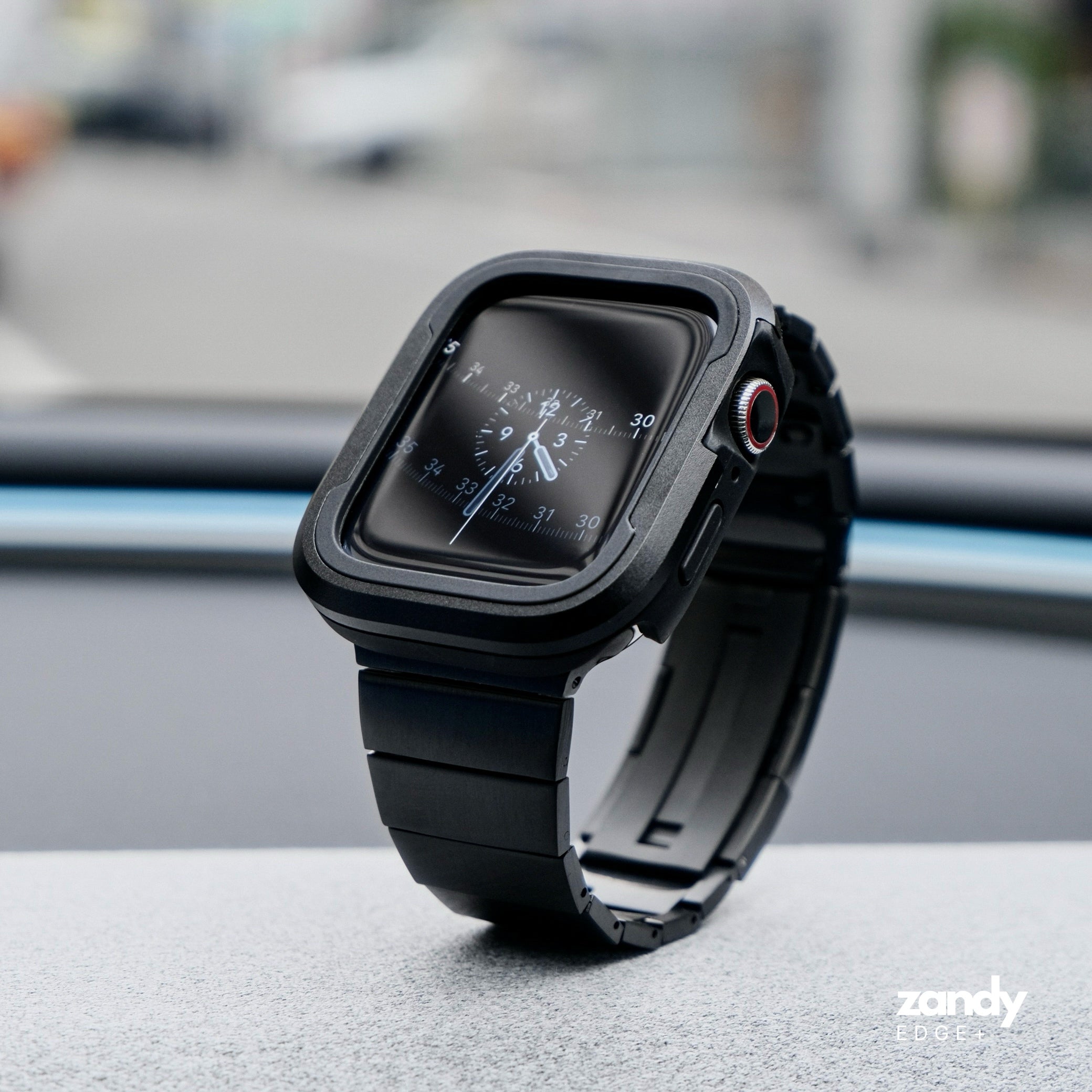 《EDGE+》【SET】B065/C012  Apple Watch エフォートレスブレスバンドBK＋ツートンフレームケースBK