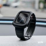 《EDGE+》【SET】B065/C012  Apple Watch エフォートレスブレスバンドBK＋ツートンフレームケースBK