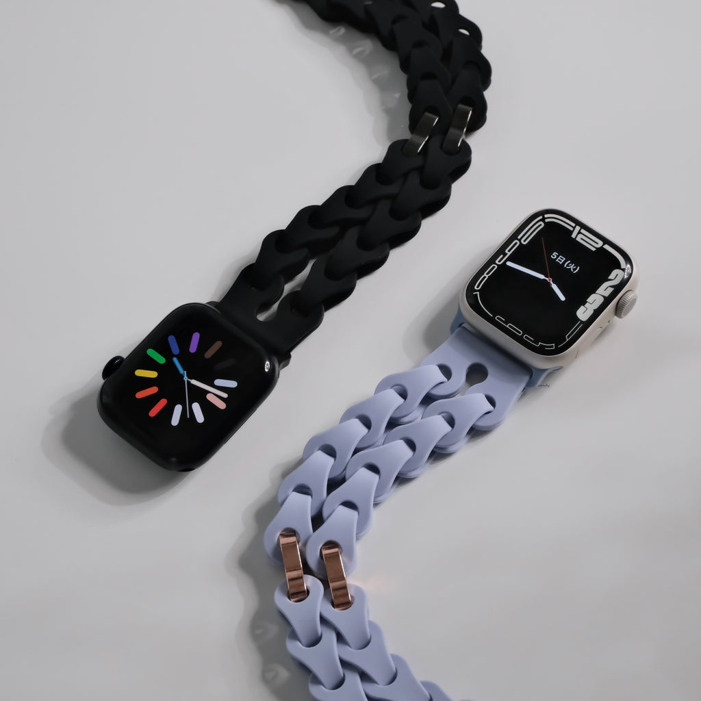 【チェーン風シリコンバンド】アップルウォッチバンド シリコンベルト Apple Watch