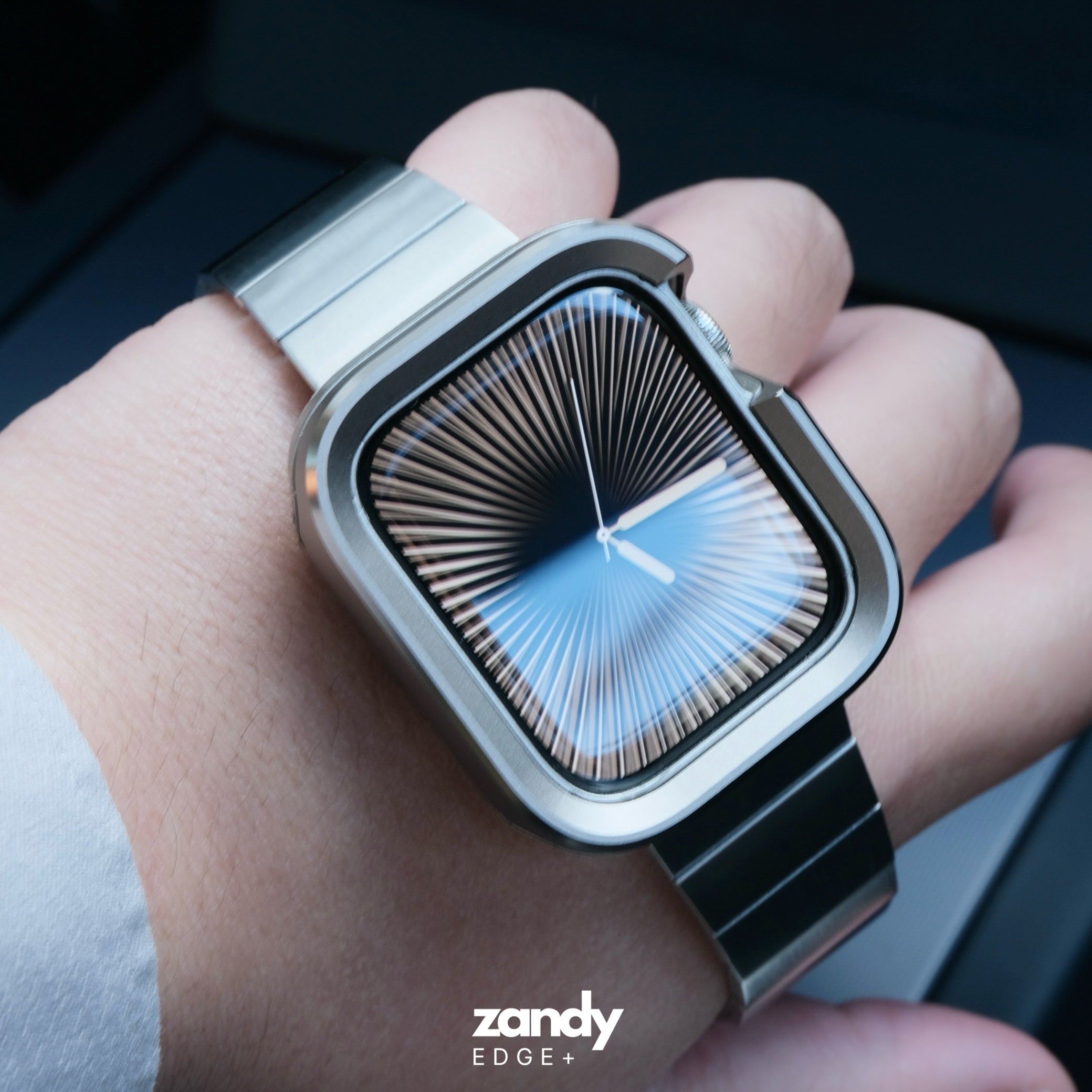 《EDGE+》【SET】B065/C006  Apple Watch エフォートレスブレスバンドSV＋メタルダブルフレームケースTG