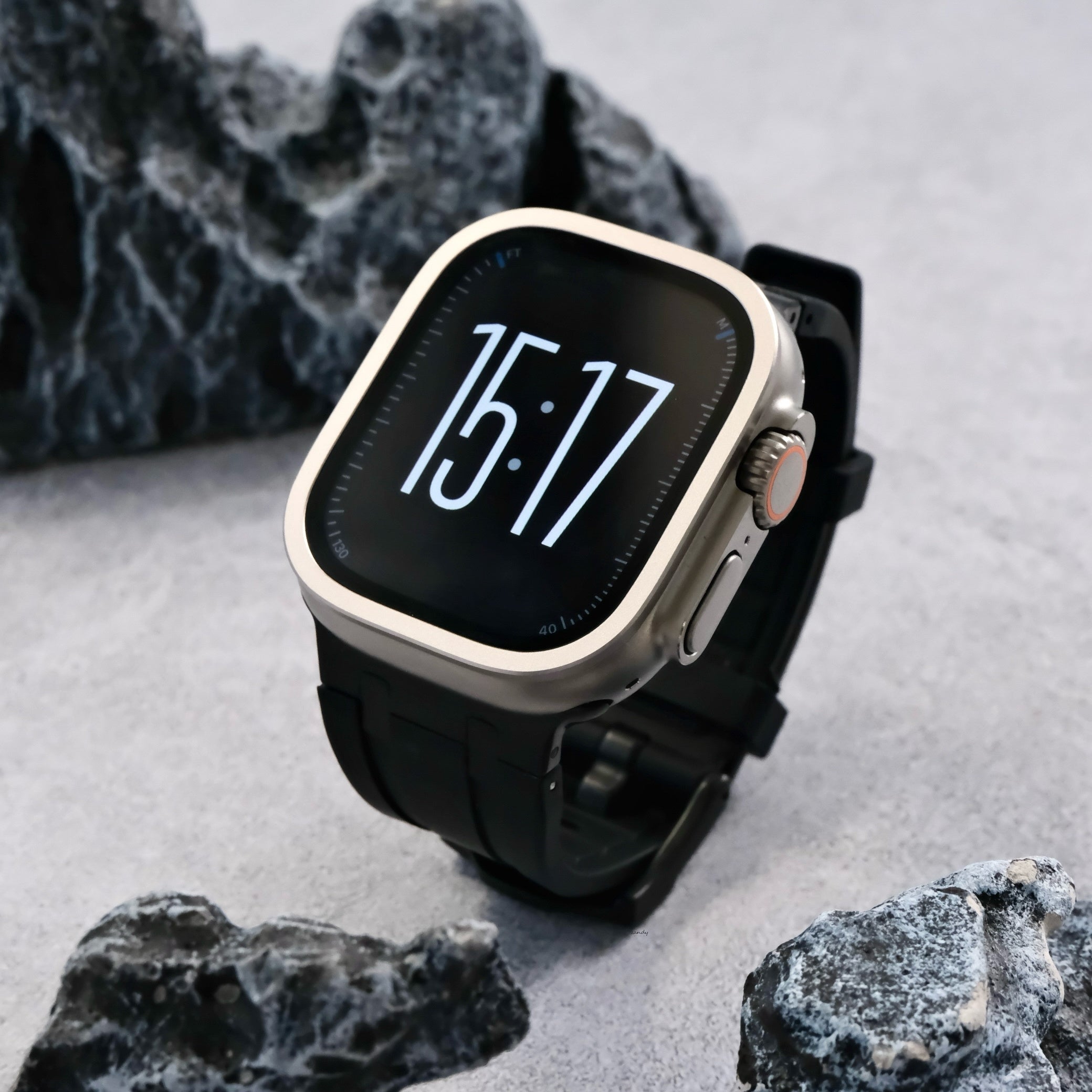 【メタルシリコンバンド】アップルウォッチバンド シリコンデザインベルト  Apple Watch