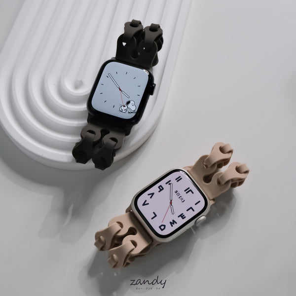 【チェーン風シリコンバンド】アップルウォッチバンド シリコンベルト Apple Watch