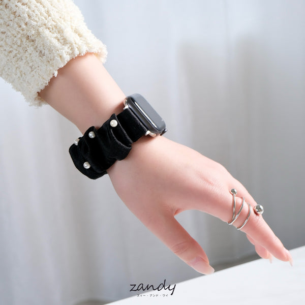 【パールグロウシュシュバンド】B074アップルウォッチバンド シュシュベルト Apple Watch