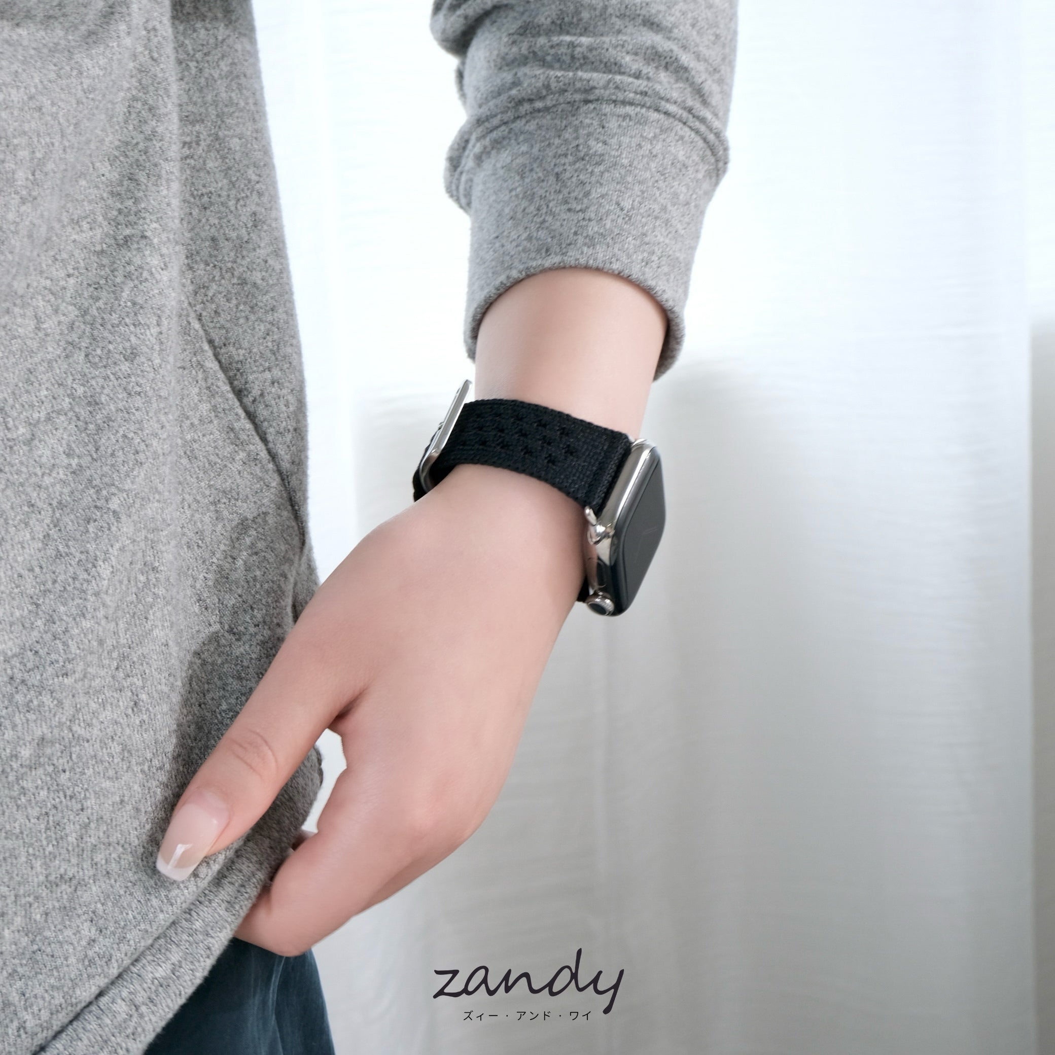 【クロシェ風ブレイドバンド】B077 アップルウォッチバンド ナイロンベルト Apple Watch