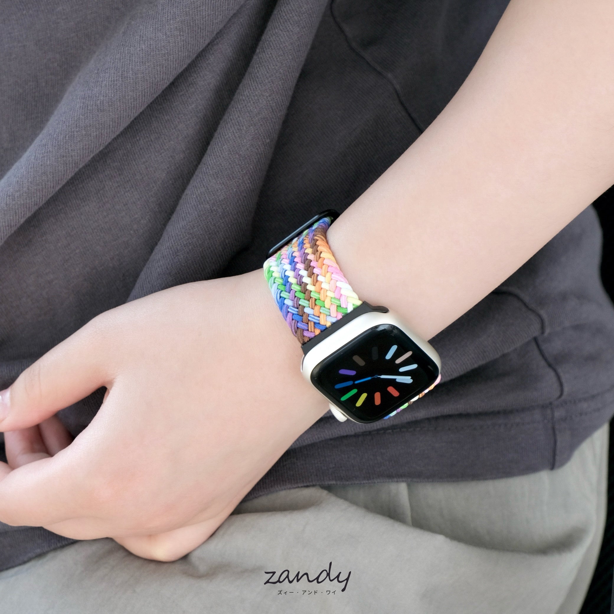 【マルチ編み込みナイロンループ】B011 アップルウォッチバンド ナイロンベルト 編み込みループ Apple Watch