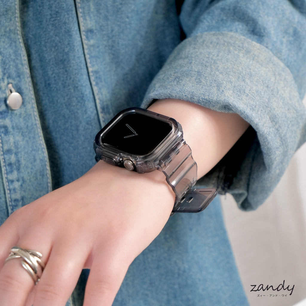 【エアクリアケース一体式バンド】A015 アップルウォッチバンド 一体式ベルト Apple Watch 10/11専用モデル