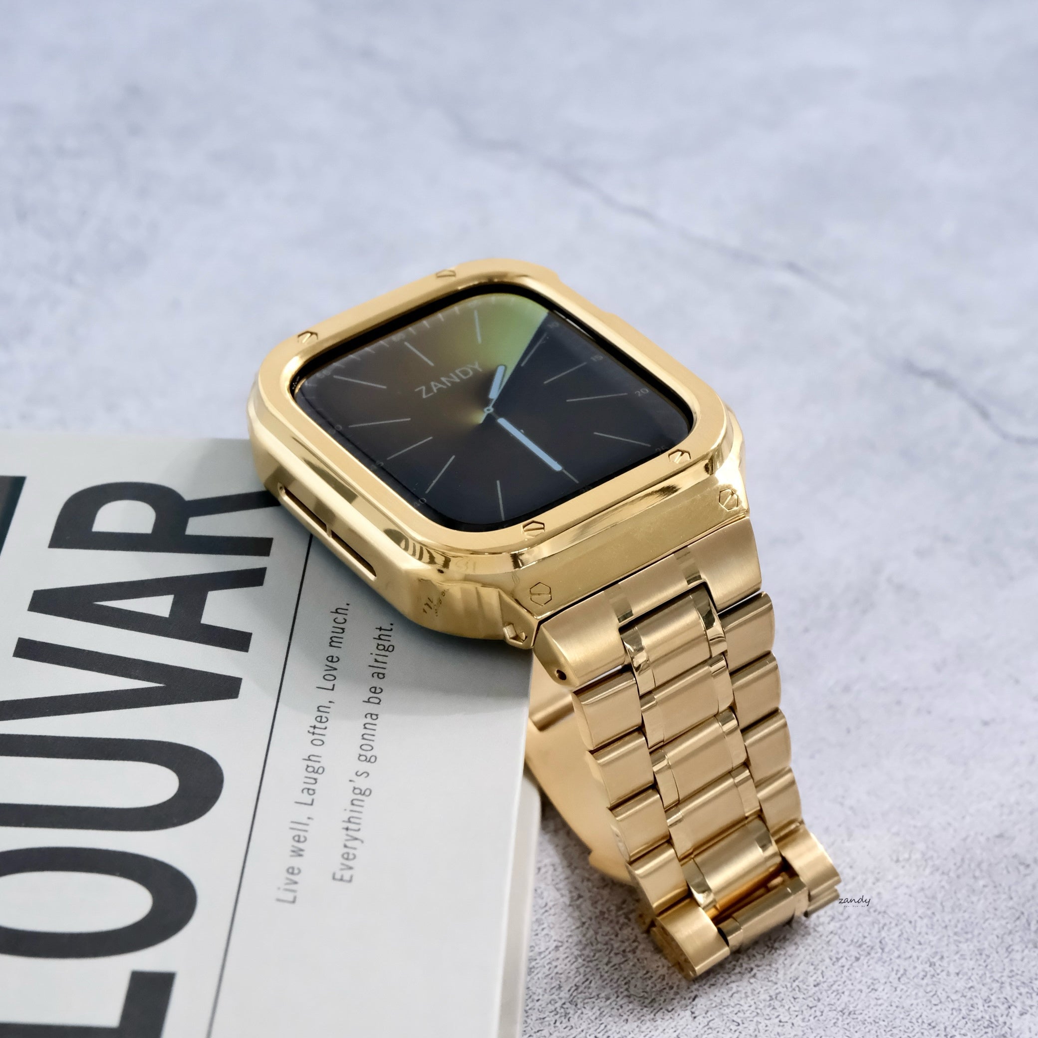 【ステンレス一体式バンド】ステンレスケース+ステンレスベルト一体式  Apple Watch