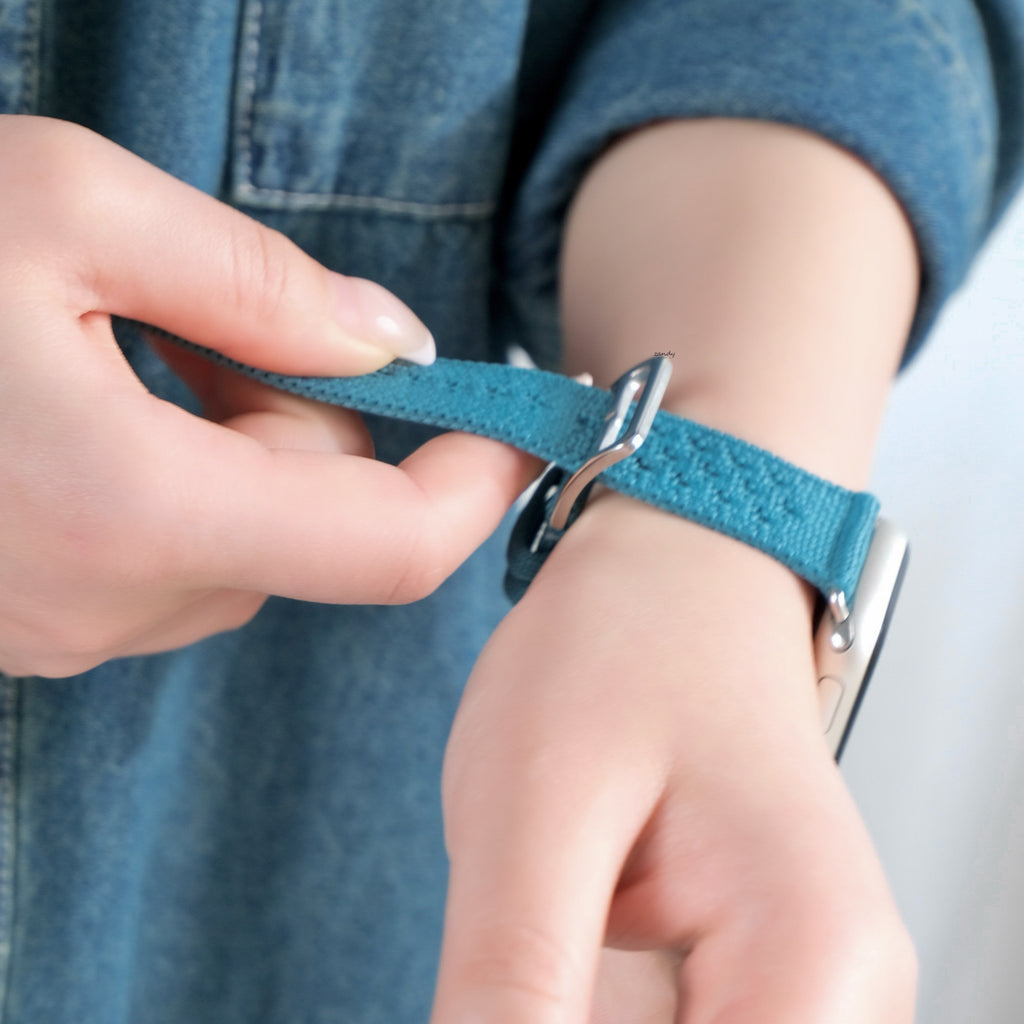 【クロシェ風ブレイドバンド】B077 アップルウォッチバンド ナイロンベルト Apple Watch
