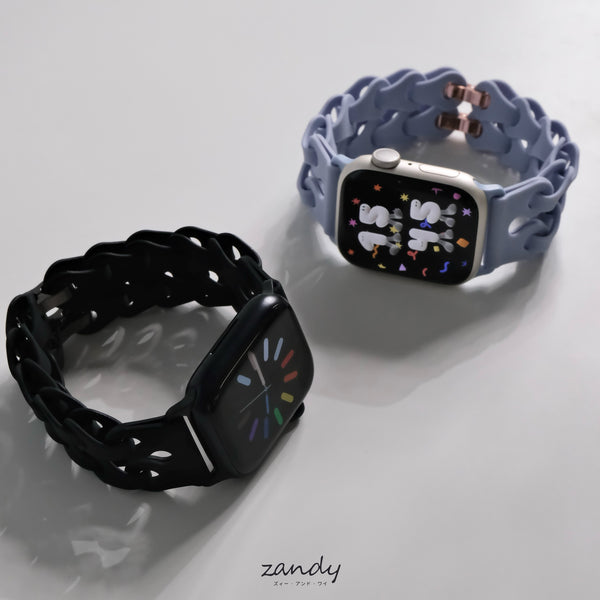 【チェーン風シリコンバンド】アップルウォッチバンド シリコンベルト Apple Watch