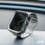 《EDGE+》【SET】B065/C006  Apple Watch エフォートレスブレスバンドSV＋メタルダブルフレームケースTG