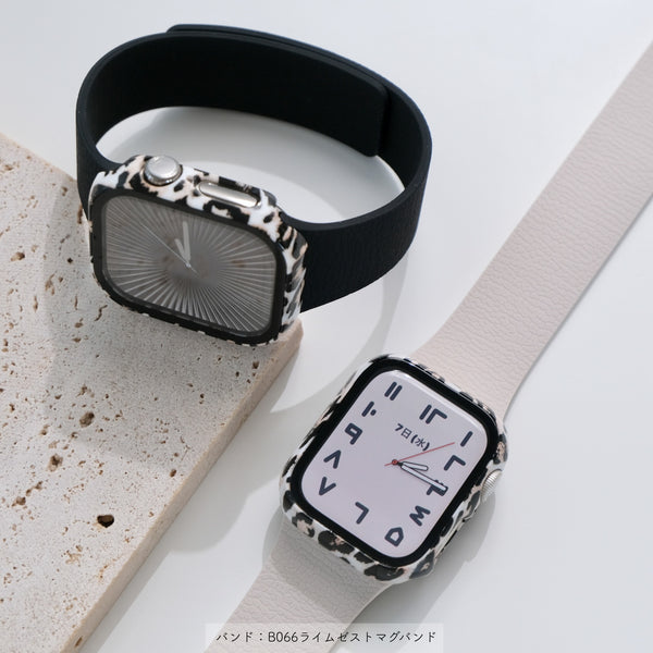 Apple Watch11対応！【レオパードフルケース】 C004 アップルウォッチフルカバー  ハードケース 全面保護  ヒョウ柄  Apple Watch