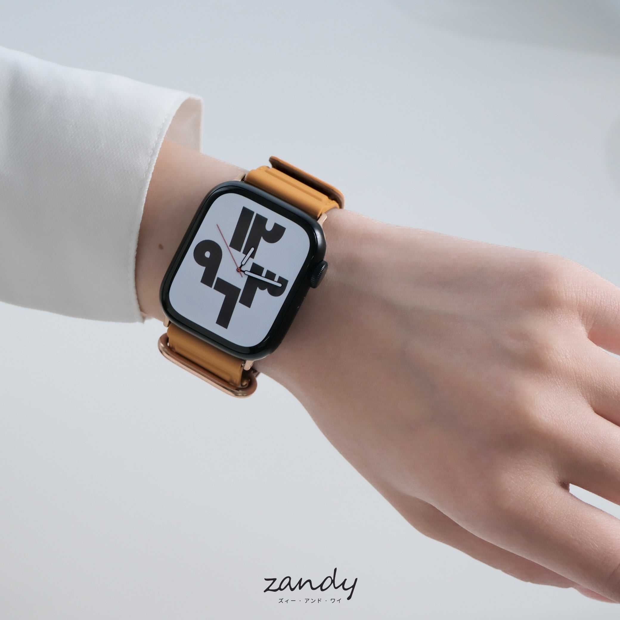 【メタリックシリコンループ①】アップルウォッチバンド マグネットシリコンベルト Apple Watch