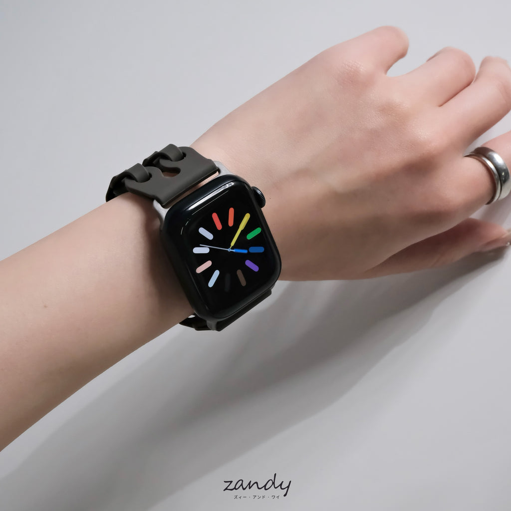 【チェーン風シリコンバンド】アップルウォッチバンド シリコンベルト Apple Watch