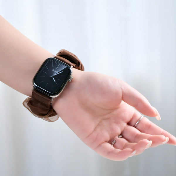 【シアーシフォンシュシュバンド】B073 アップルウォッチバンド シュシュベルト Apple Watch