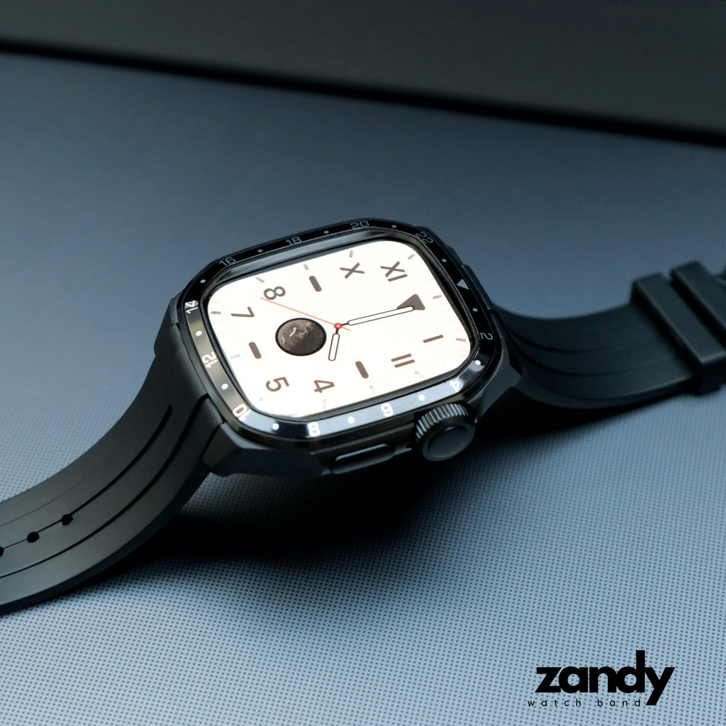 【メタルフレーム&TPU一体式バンド】A014 メタルケース+TPUベルト 一体式ベルト Apple Watch