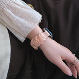 【サテンシュシュバンド】B075 アップルウォッチバンド シュシュベルト Apple Watch