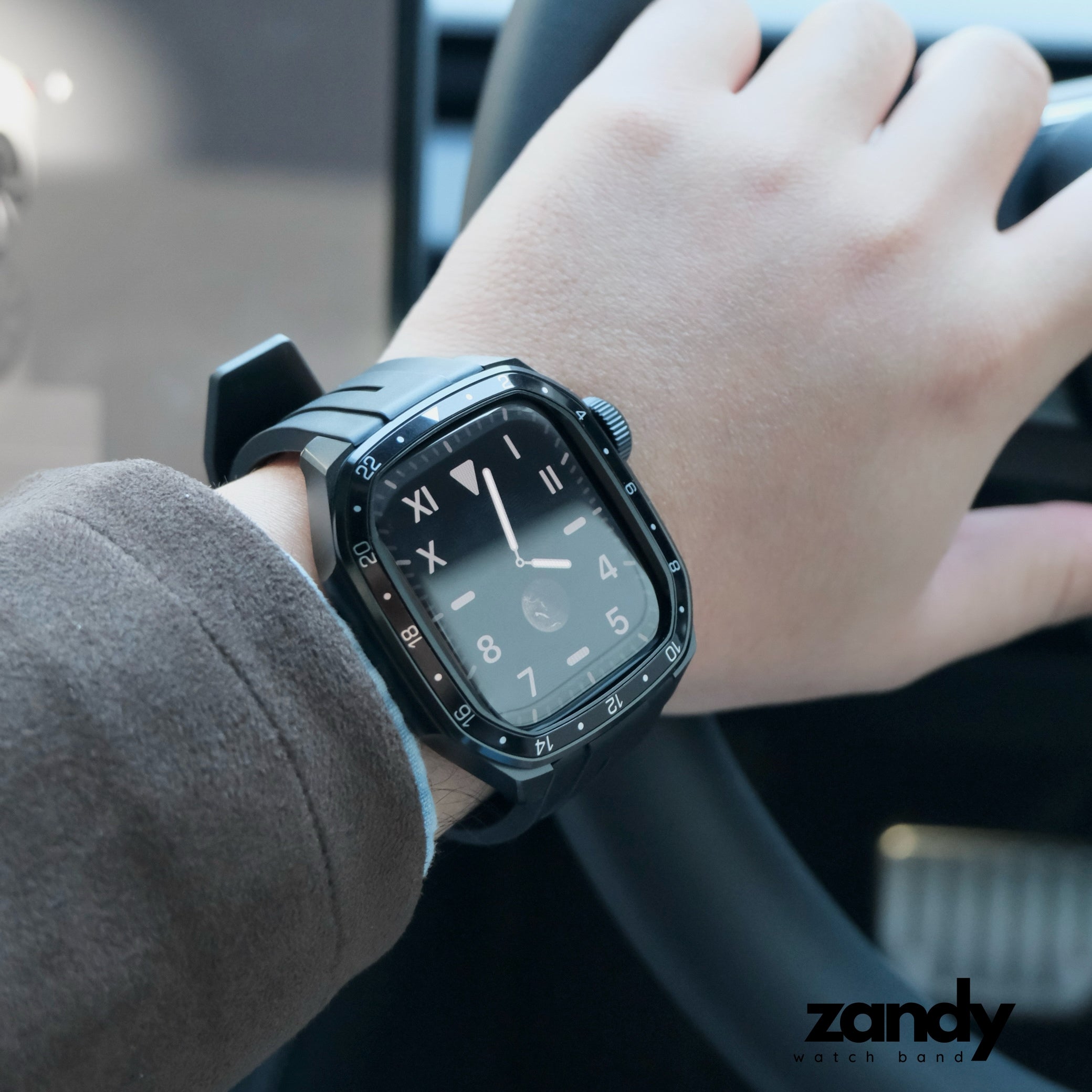 【メタルフレーム&TPU一体式バンド】A014 メタルケース+TPUベルト 一体式ベルト Apple Watch