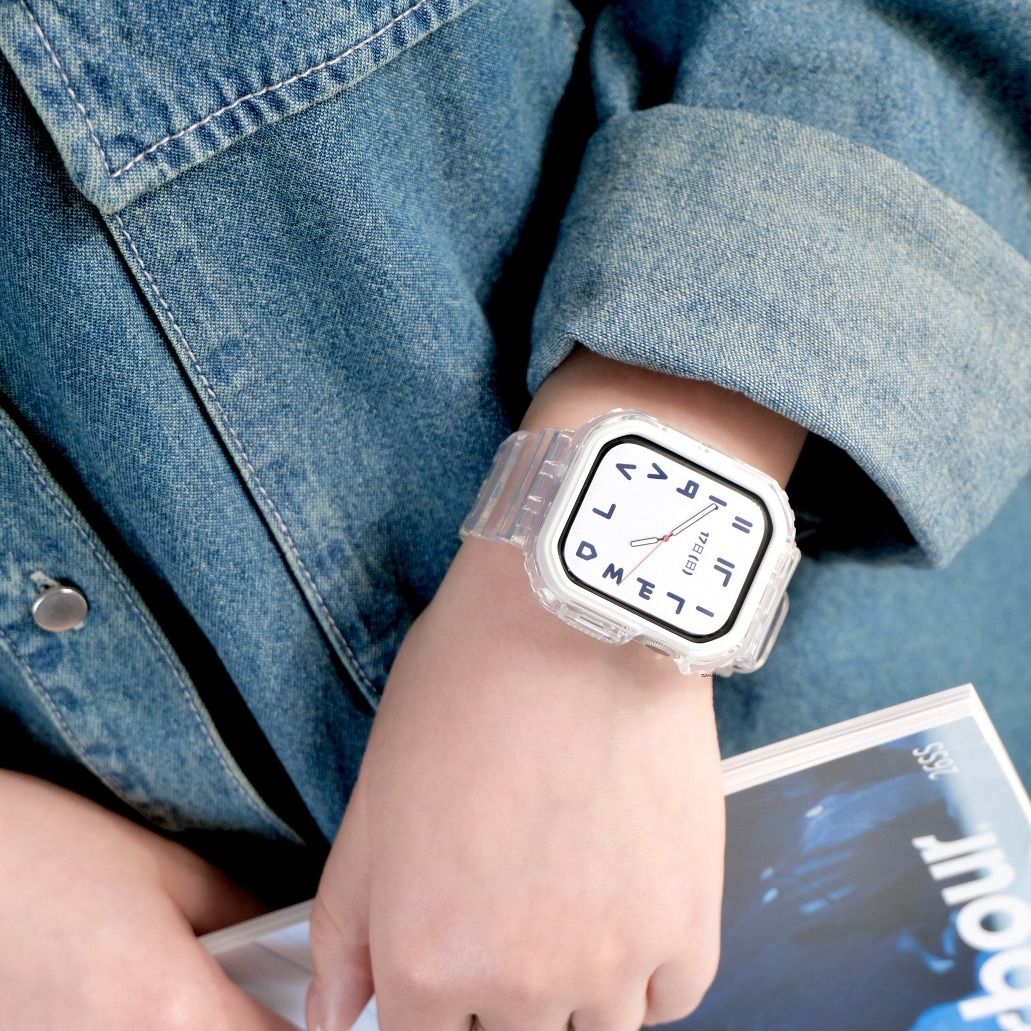 【エアクリアケース一体式バンド】A015 アップルウォッチバンド 一体式ベルト Apple Watch 10/11専用モデル