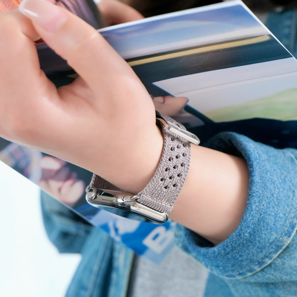 【クロシェ風ブレイドバンド】B077 アップルウォッチバンド ナイロンベルト Apple Watch