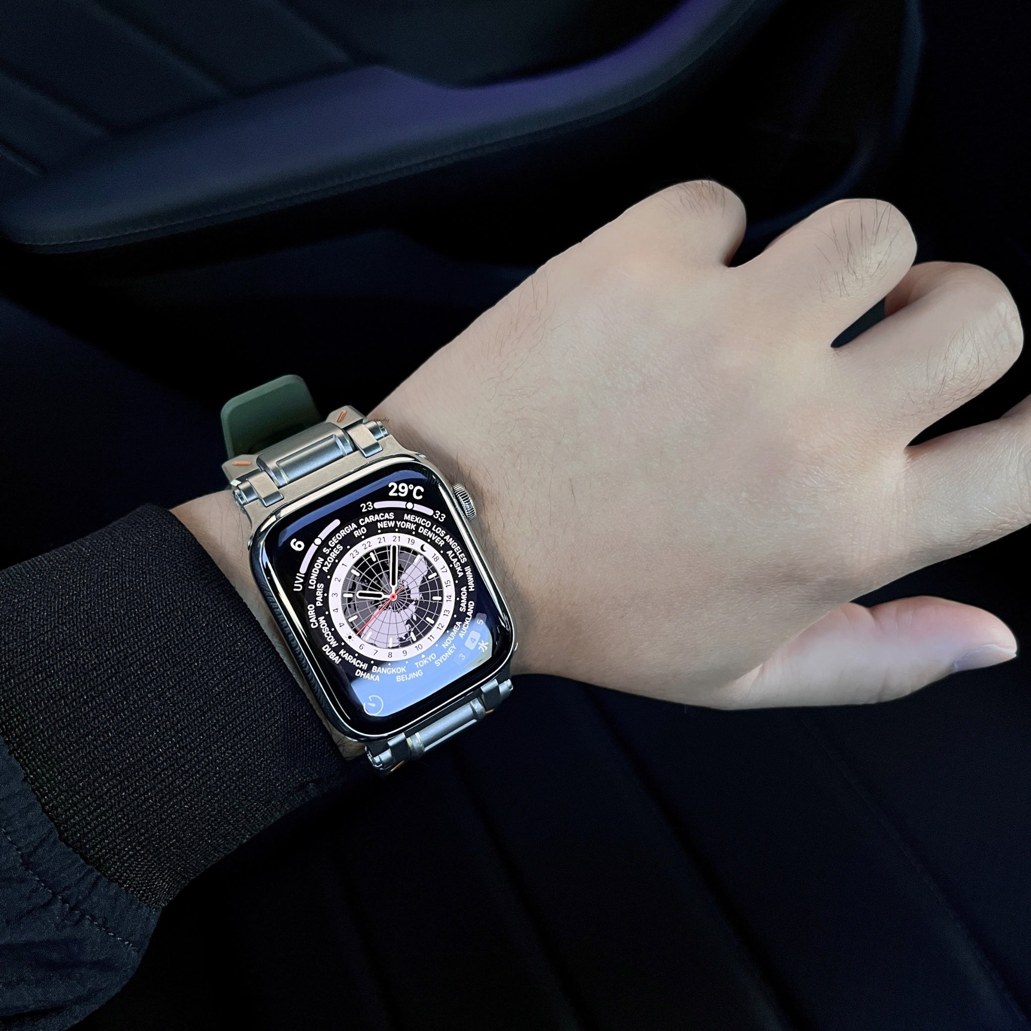 【ステンレスTPUバンド】B015 42/44/45/46/49mmサイズ限定！アップルウォッチバンド TPUデザインベルト  Apple Watch