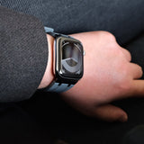【メタルシリコンバンド】アップルウォッチバンド シリコンデザインベルト  Apple Watch