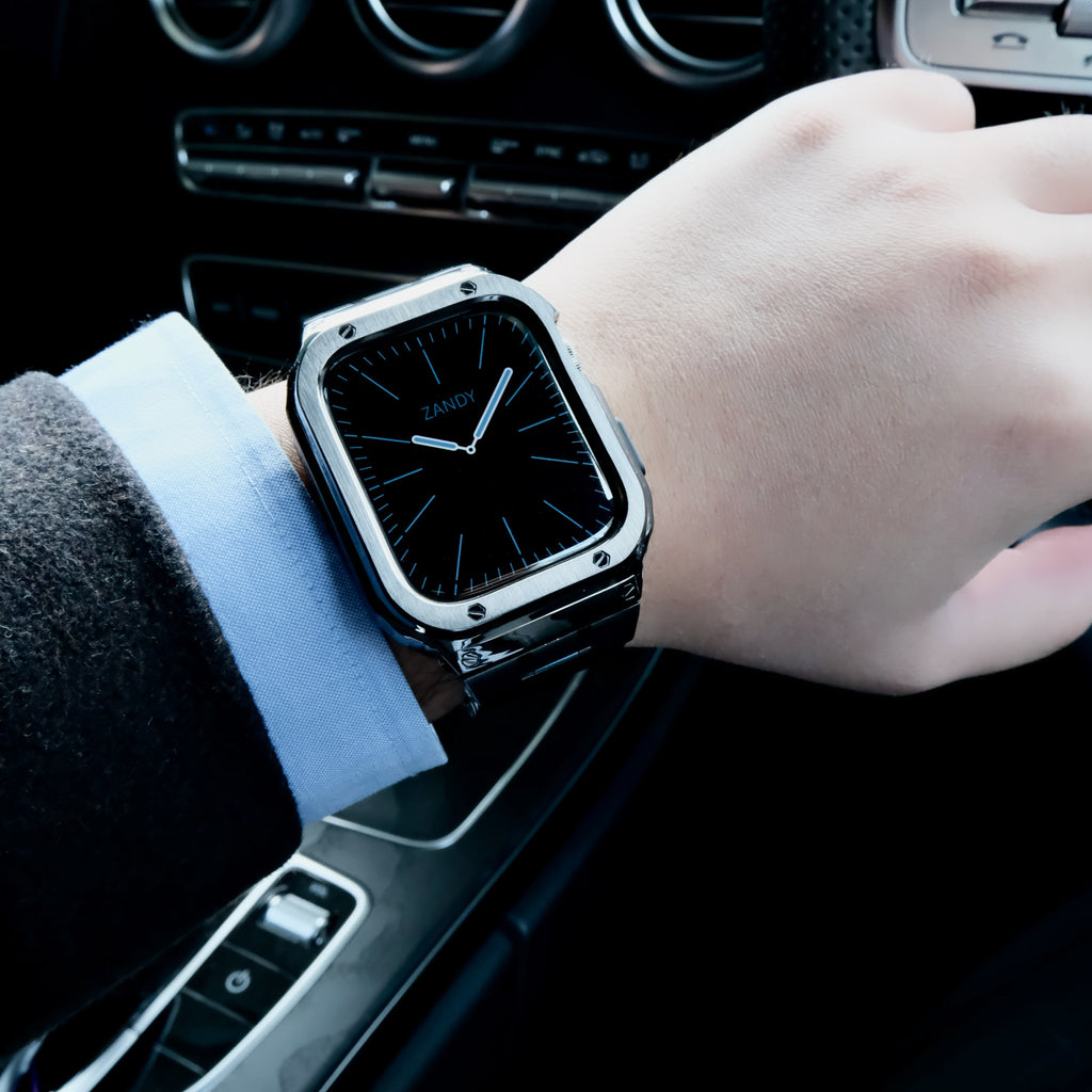 【ステンレス一体式バンド】ステンレスケース+ステンレスベルト一体式  Apple Watch