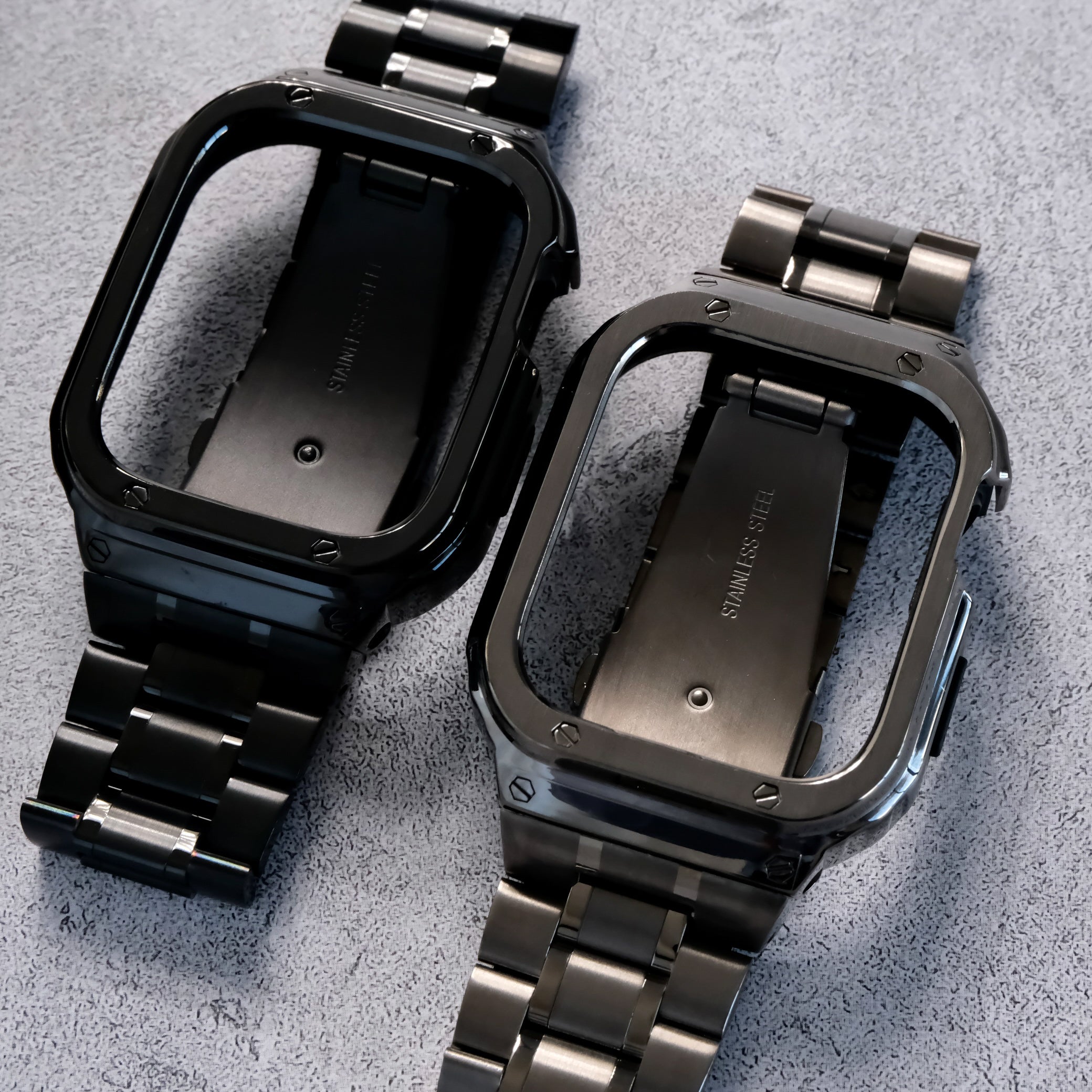 【ステンレス一体式バンド】ステンレスケース+ステンレスベルト一体式  Apple Watch