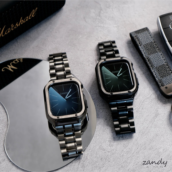 【ステンレス一体式バンド】ステンレスケース+ステンレスベルト一体式  Apple Watch